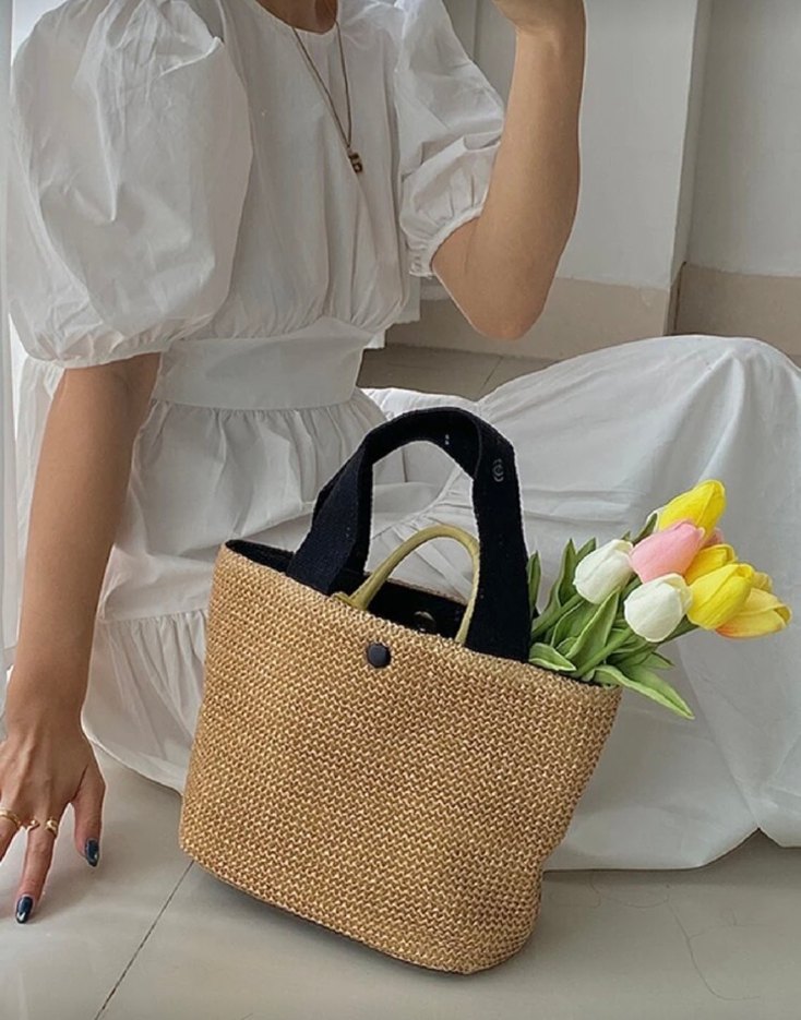 Shein Hasır Görünümlü Çanta - Görsel 2