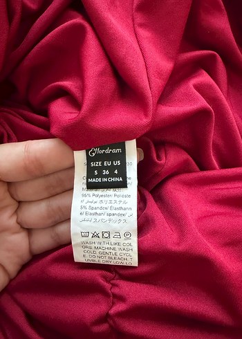 Bordo Drapeli Straplez Mini Elbise - Görsel 4