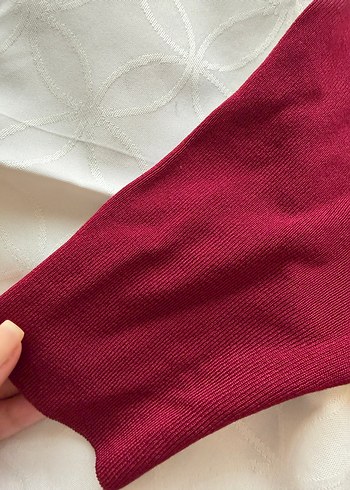 Zara Bordo Günlük Elbise - Görsel 4