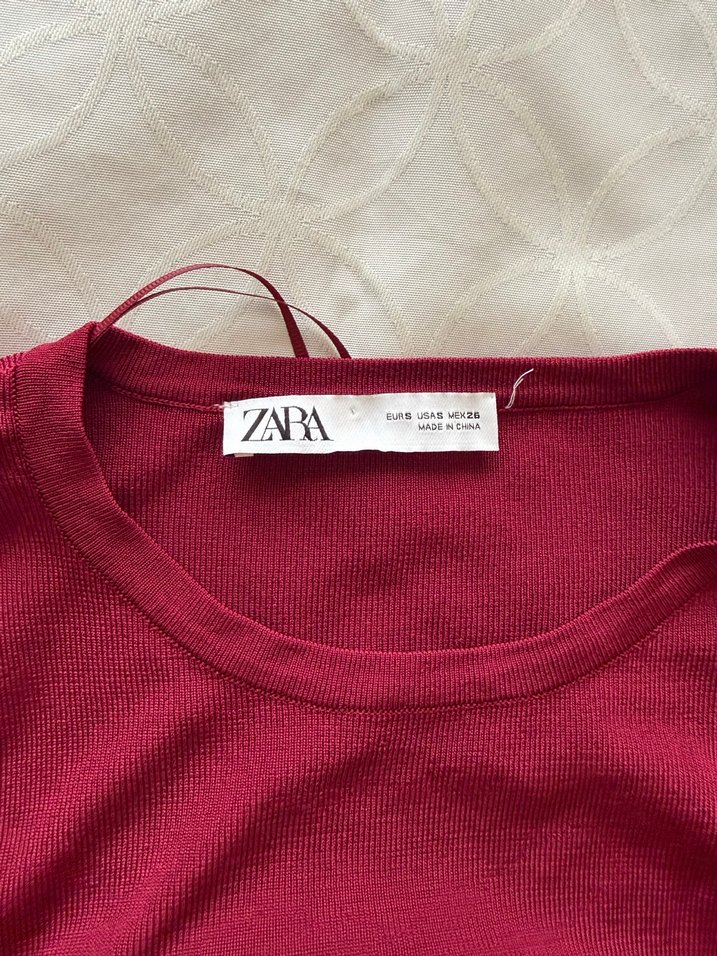 Zara Bordo Günlük Elbise - Görsel 3