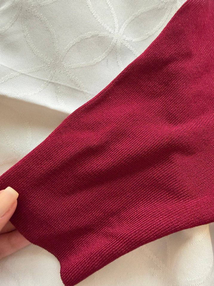 Zara Bordo Günlük Elbise - Görsel 4