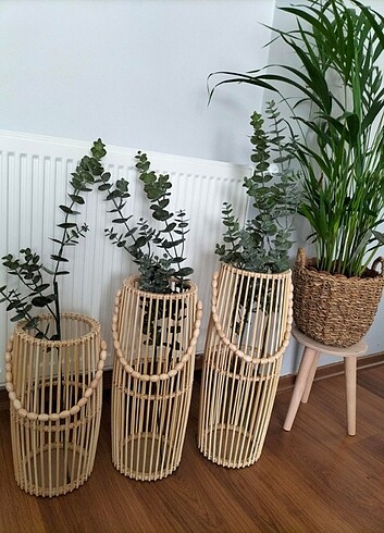  Beden Üçlü bambu vazo 