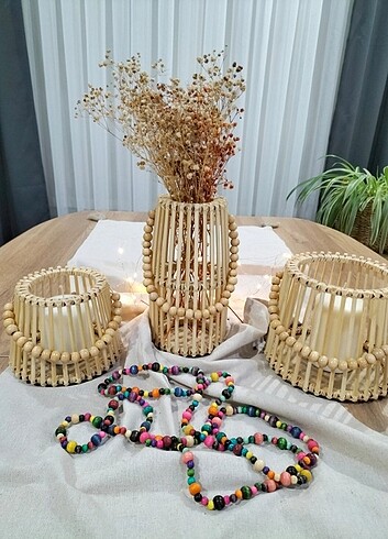  Beden camel Renk Bambu üçlü set 