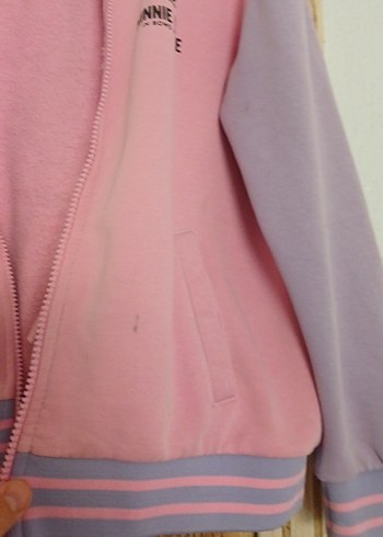 Kız Çocuk Pembe Fermuarlı Sweatshirt - Görsel 2
