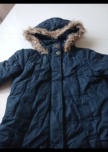 Kadın Gri Kürklü Midi Kaban 9 10 yas - Görsel 3