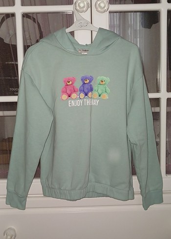 Kız Çocuk Kapüşonlu Baskılı Sweatshirt - Görsel 3