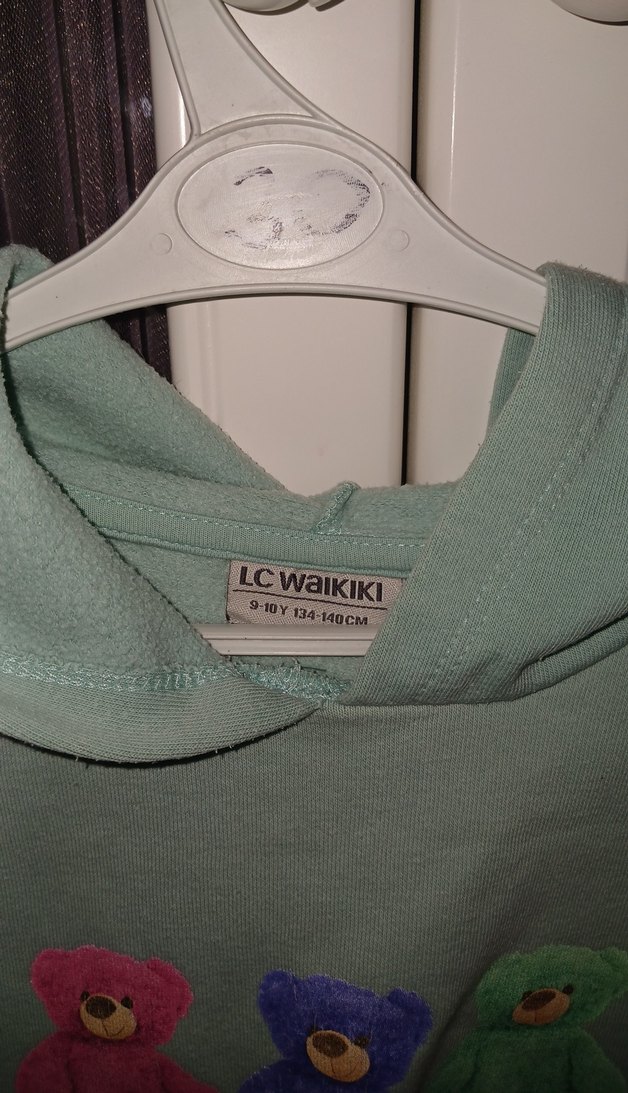 Kız Çocuk Kapüşonlu Baskılı Sweatshirt - Görsel 2