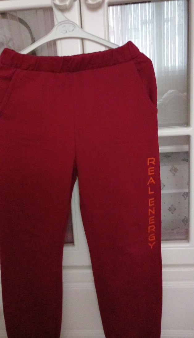 Kadın Kırmızı Rahat Kesim Sweatpant - Görsel 2