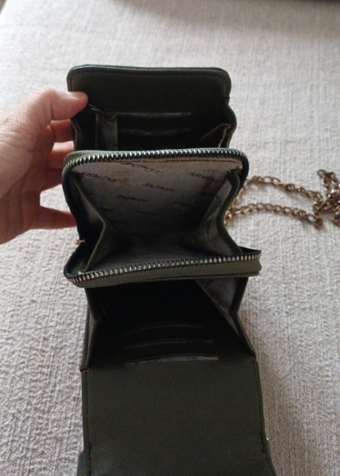 Armine koyu yesil canta - Görsel 4