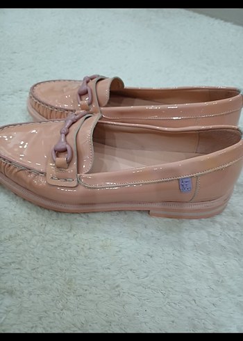 koyu pudra, Kadın Deri  Ayakkabı - Görsel 5