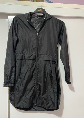 Kadın Fermuarlı Yağmurluk kapişonlu - Görsel 2