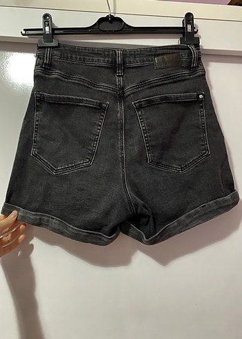 Mavi Kadın Gri Denim Mini Şort