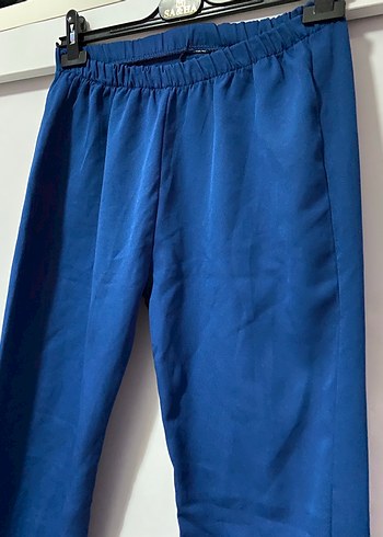 Diğer Kadın Mavi Regular Fit Kumaş Pantolon