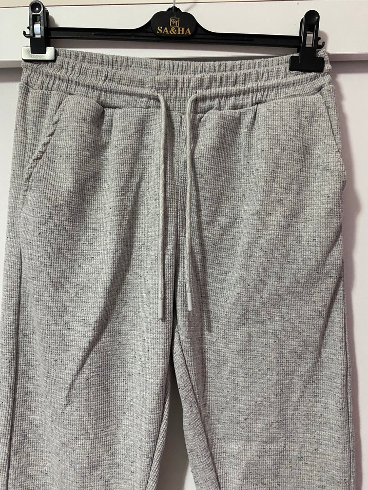 Gri erkek  Rahat Kesim Eşofman - Görsel 3