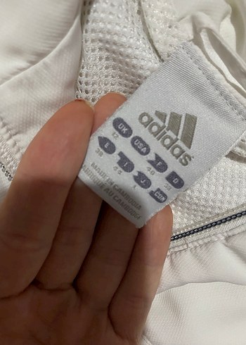 Beyaz Adidas Fermuarlı Kadın eşofman üstü - Görsel 6