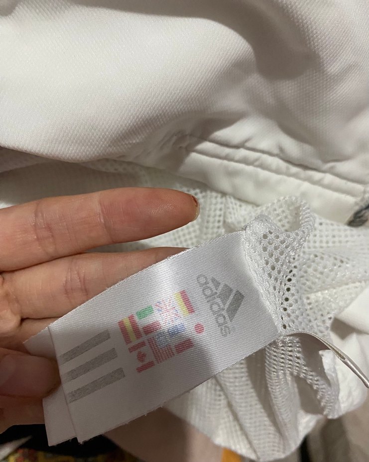 Beyaz Adidas Fermuarlı Kadın eşofman üstü - Görsel 5