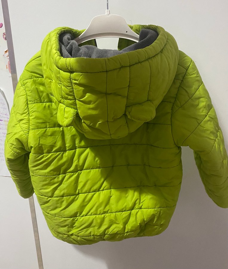 Erkek Çocuk Yeşil Fermuarlı Mont - Görsel 3