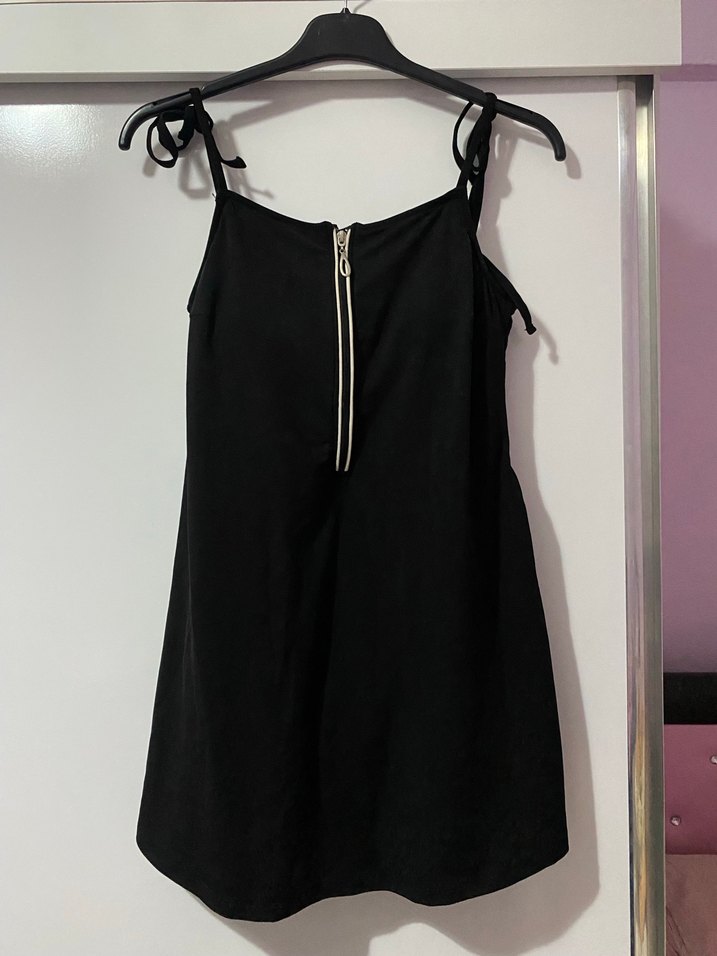 LAPIENO Kadın Siyah Mini Elbise Mayo - Görsel 2