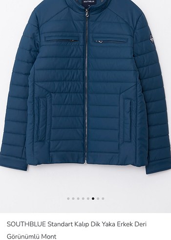 SOUTHBLUE Erkek Lacivert Fermuarlı Mont - Görsel 3