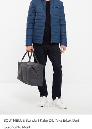 SOUTHBLUE Erkek Lacivert Fermuarlı Mont - Görsel 4