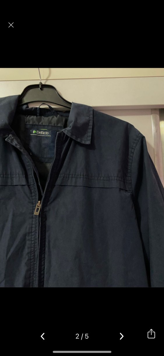 Erkek Lacivert Fermuarlı yağmurluk - Görsel 2