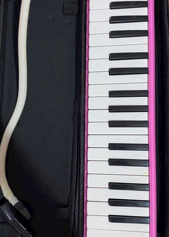 Kırmızı ve Pembe  Lino 32 Tuşlu Melodika - Görsel 2