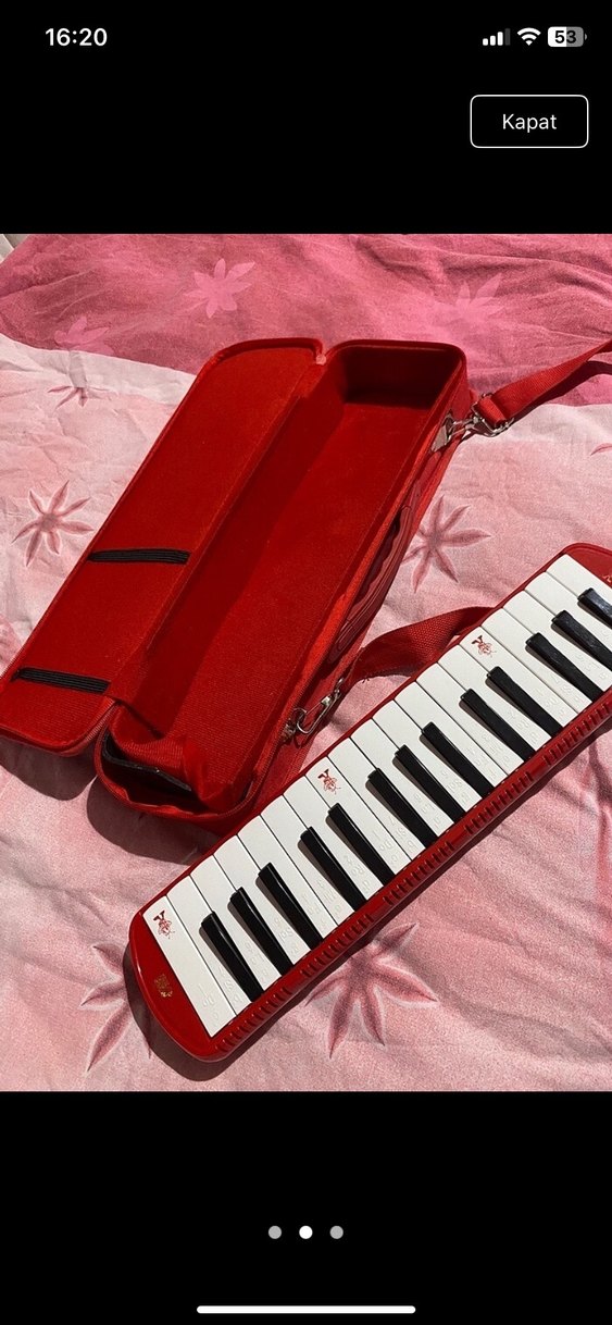 Kırmızı ve Pembe  Lino 32 Tuşlu Melodika - Görsel 3