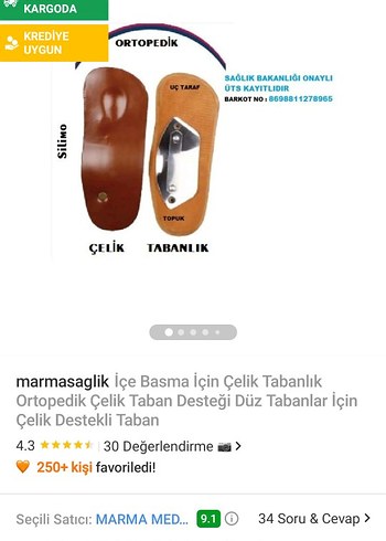 Deri çelik tabanlık 42-43 - Görsel 2