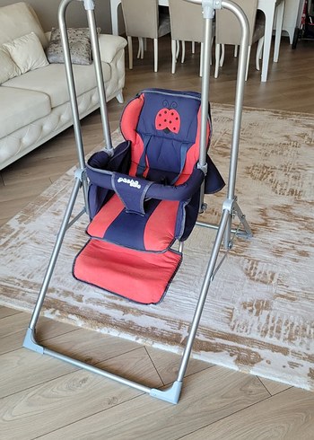 Kırmızı ve Lacivert Bebek salıncak - Görsel 2