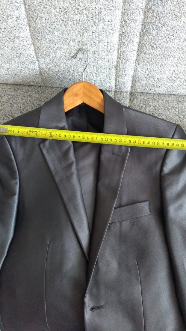 Düğmeli gri Erkek Takım Elbise Ceketi - Görsel 2