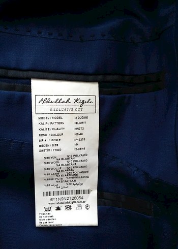 Abdullah Kiğılı Klasik Lacivert Erkek Ceket - Görsel 4
