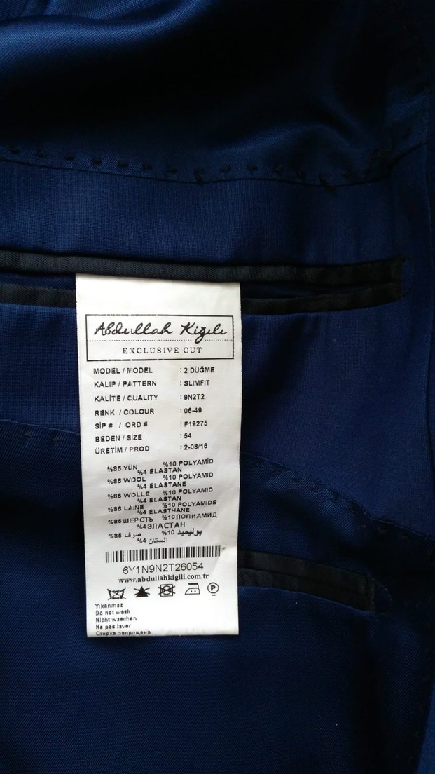 Abdullah Kiğılı Klasik Lacivert Erkek Ceket - Görsel 4