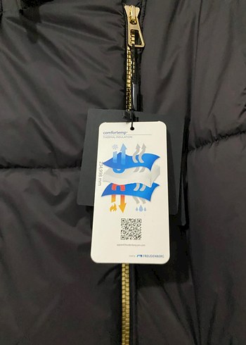 Kadın Siyah Uzun Fermuarlı Kış Montu - Görsel 3