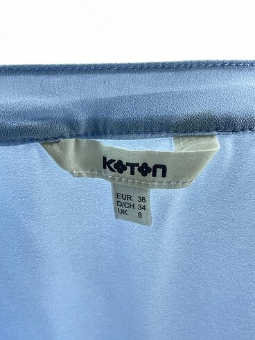 36 Beden mavi Renk Koton Bluz %70 İndirimli.