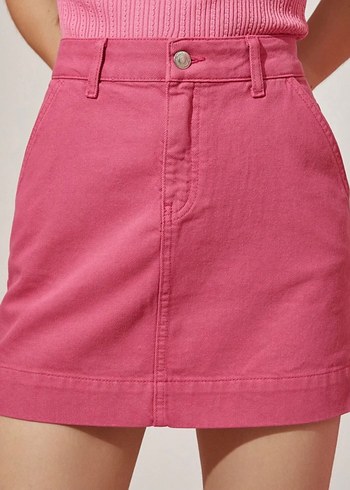 Rachel Araz X Koton Pembe Jean Etek - Görsel 5