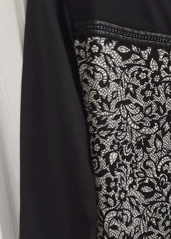 Boncuk Detaylı Desenli  Tunik Elbise - Görsel 5