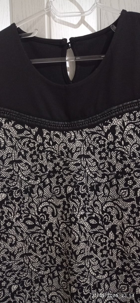 Boncuk Detaylı Desenli  Tunik Elbise - Görsel 3