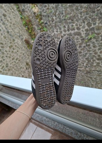 Siyah Erkek Adidas Samba Spor Ayakkabı Beyaz Şeritli - Görsel 5