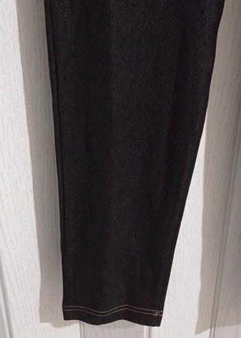 Kadın Siyah Skinny Denim Tayt - Görsel 2