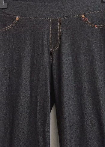 Kadın Siyah Skinny Denim Tayt - Görsel 3