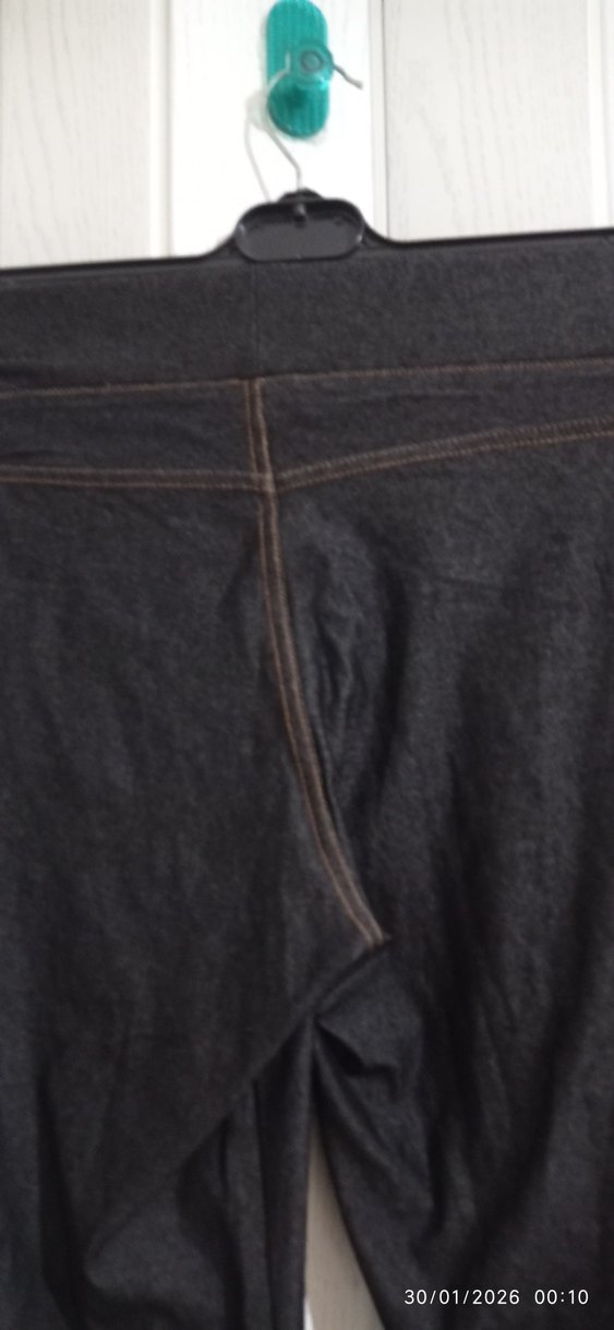 Kadın Siyah Skinny Denim Tayt - Görsel 5