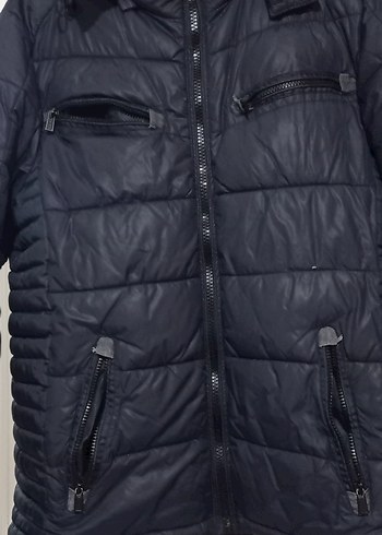 Fermuarlı Kapşonlu Erkek Mont - Görsel 2