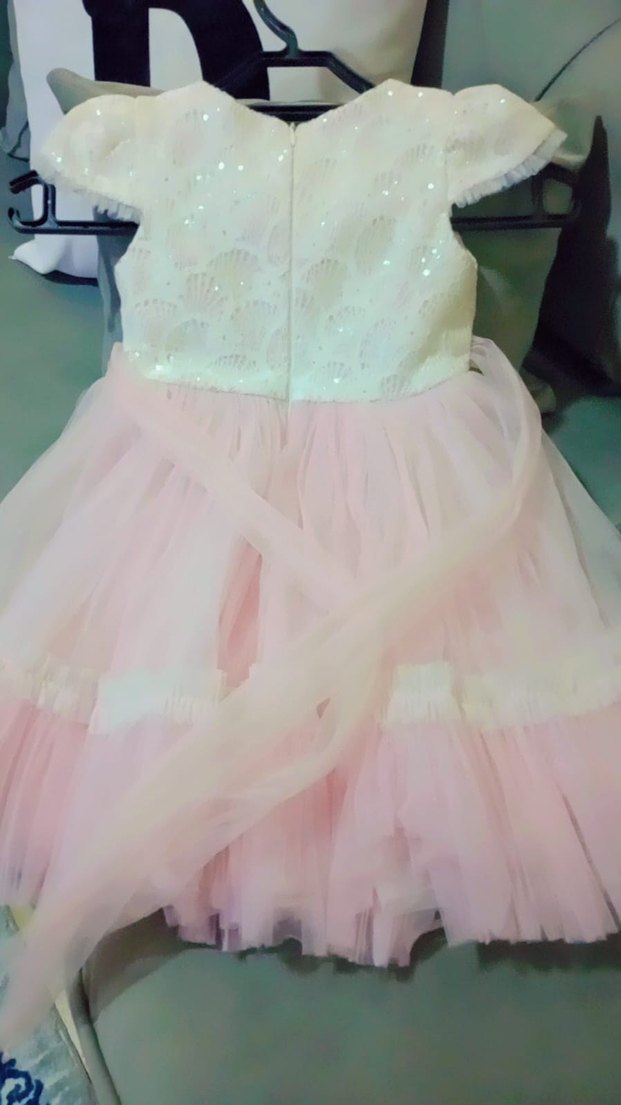 Pembe Kız Çocuk Tül Elbise - Görsel 4