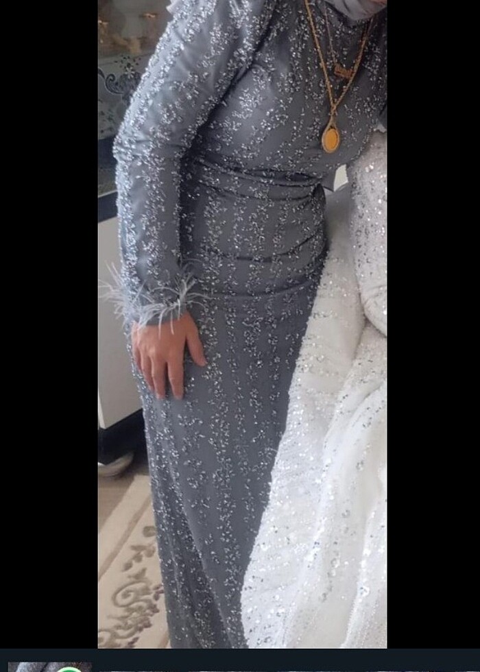 Tesettür abiye elbise  - Görsel 2