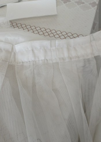 Nakışlı Beyaz Bohem Tül Perde - Görsel 3