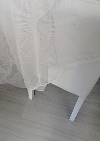 Nakışlı Beyaz Bohem Tül Perde - Görsel 4