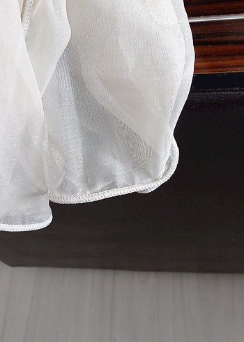 Nakışlı Beyaz Bohem Tül Perde - Görsel 2