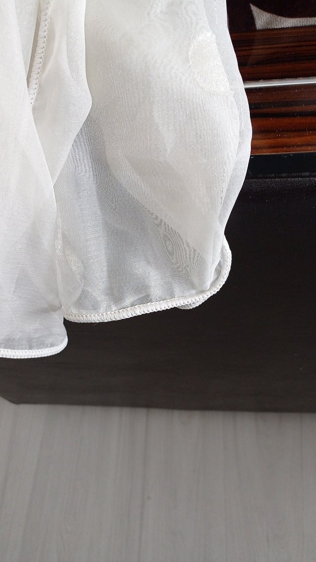 Nakışlı Beyaz Bohem Tül Perde - Görsel 2