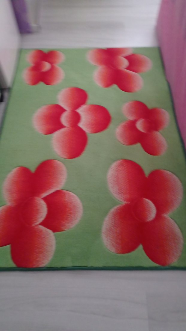 Çiçek Desenli Renkli Modern Halı - Görsel 2