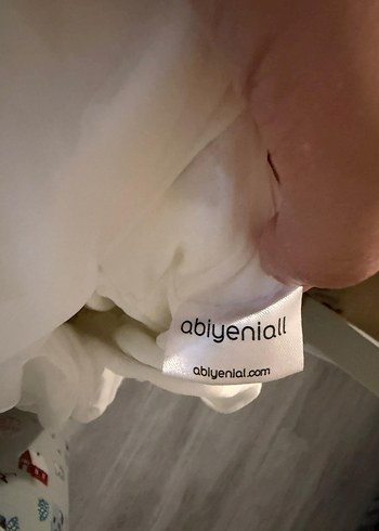 V Yaka Beyaz Uzun A Kesim abiye - Görsel 4